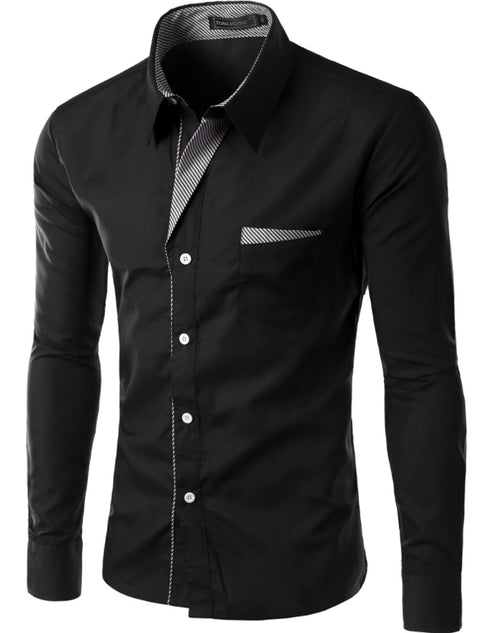 Men's Simple Long Sleeve Shirt